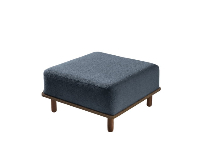 Atelier Del Sofa Puff Texturizado Coco Azul Atelier Del Sofa Puff Texturizado Coco Azul